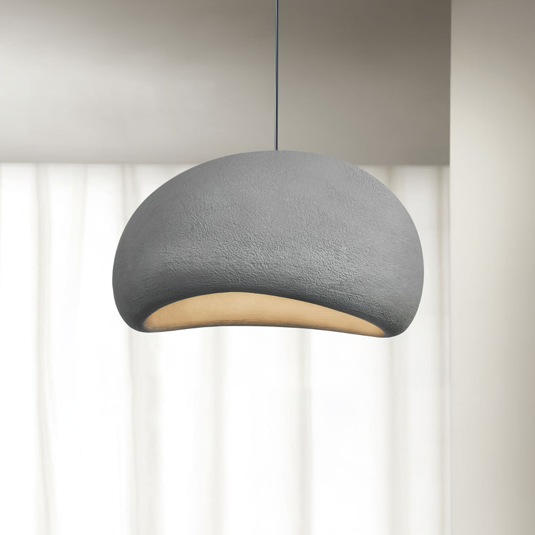 Candelabro colgante Nube, estilo vanguardista, proporciona luz suave y ambiente acogedor.