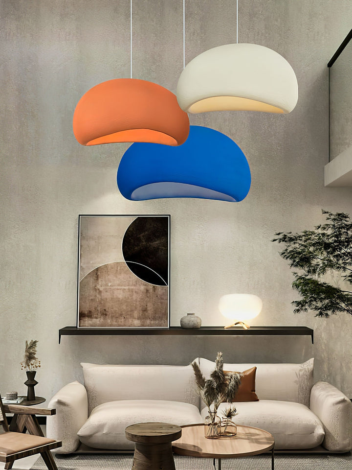 Candelabro Nube para techo, lámpara moderna que simula una nube flotante.