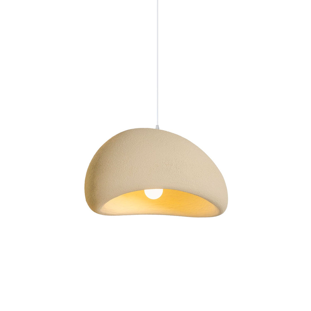 Nube flotante: lámpara colgante blanca, iluminación difusa para un ambiente tranquilo.