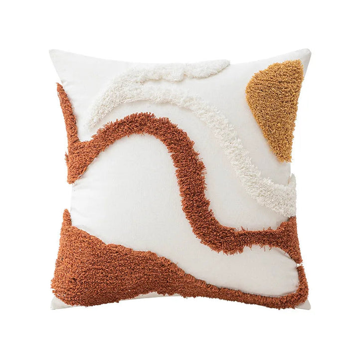 Cojín moderno 45x45cm, funda tufted geométrica para un hogar con estilo.