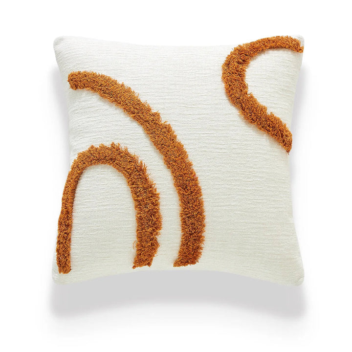 Decoración hogar: funda cojín geométrica 45x45cm, estilo escandinavo tufted.