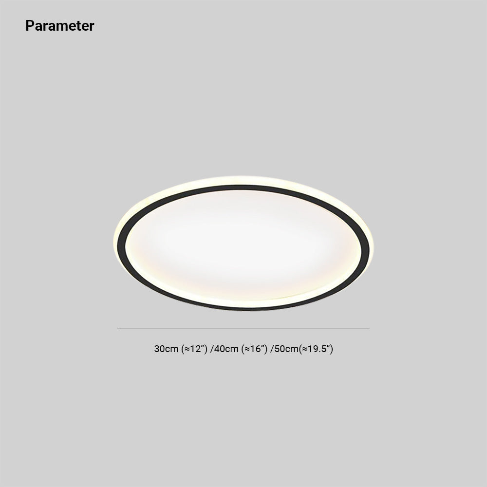 Foco de techo LED redondo y moderno con iluminación de halo, ideal para una decoración contemporánea.
