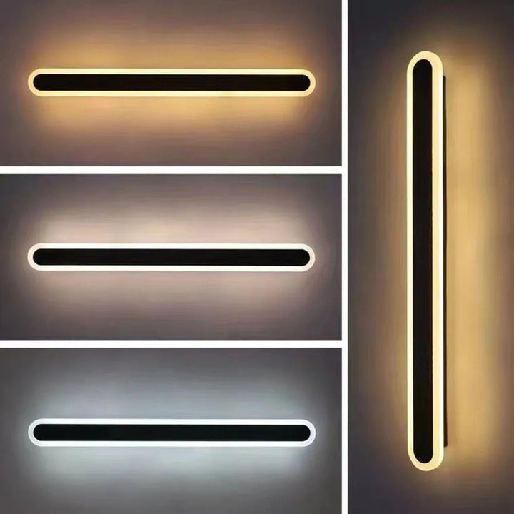 Foco de pared LED exterior, resistente al agua, perfecto para iluminar fachadas, porches y patios con estilo.