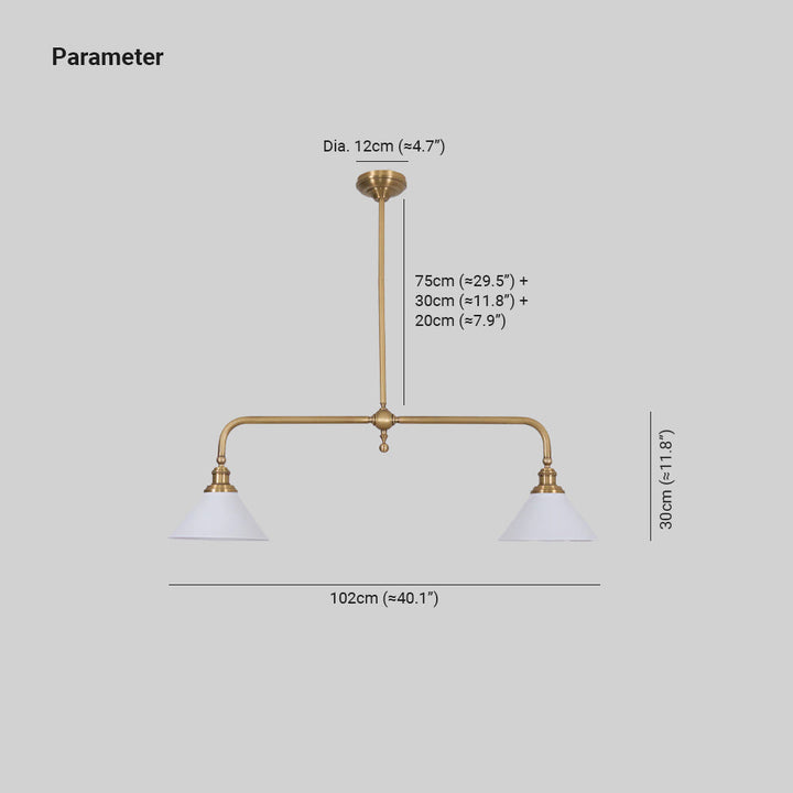 Luz colgante para cocina, con estructura robusta de metal y pantalla elegante de vidrio.