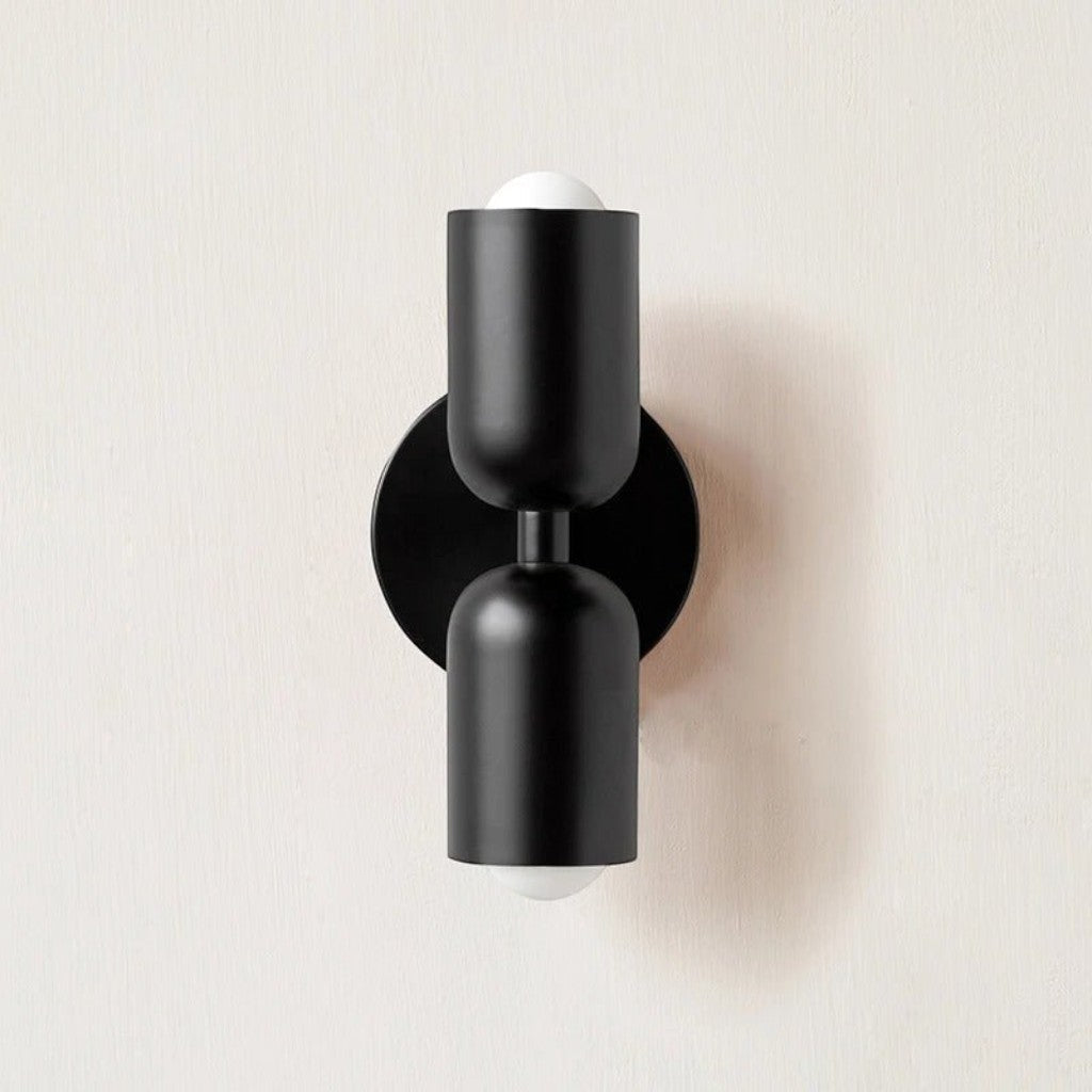 Iluminación LED ambiental con lámpara de pared doble, estilo nórdico y moderno para su hogar.
