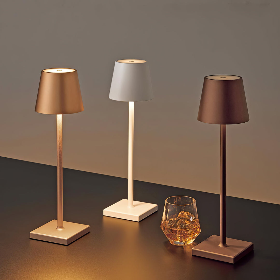Lámpara LED decorativa y portátil, táctil e inalámbrica, un regalo elegante para el hogar moderno.