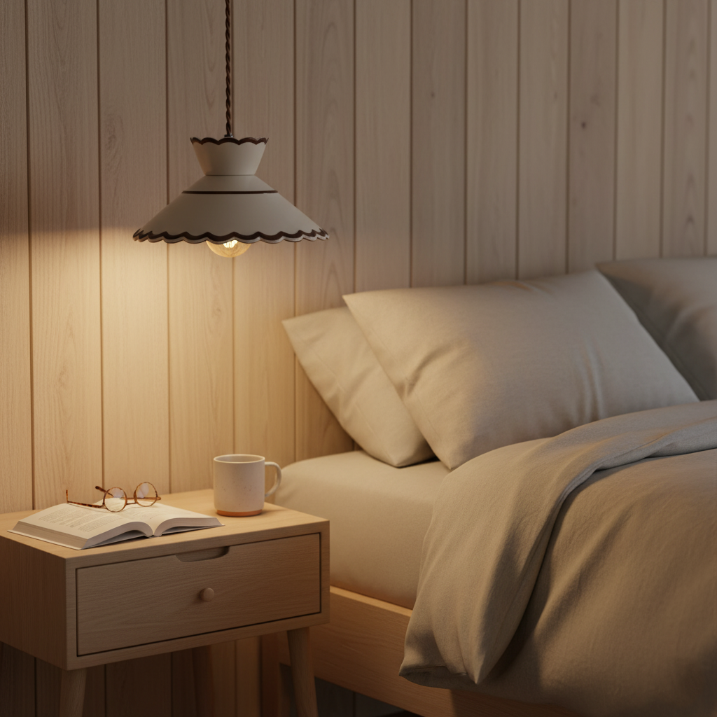 Luz de techo de cerámica artesanal, forma ondulada elegante, perfecta para la decoración del hogar.
