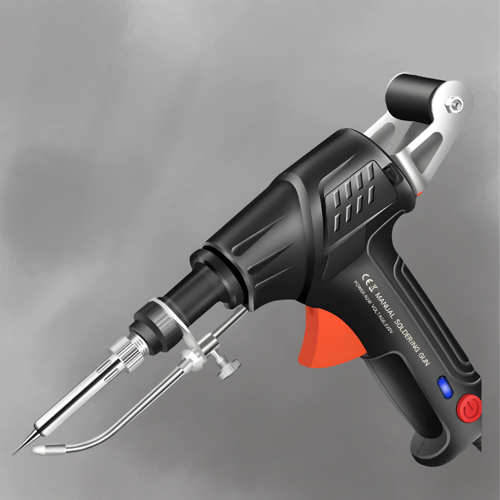 Pistola de soldadura eléctrica profesional, portátil, ideal para bricolaje y reparaciones electrónicas. Alta precisión.