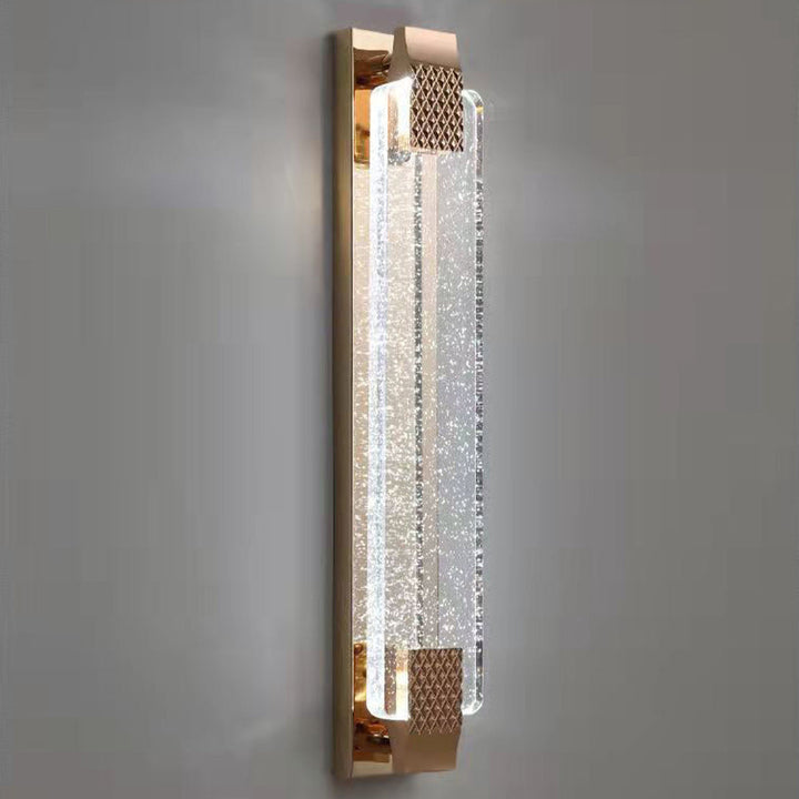 Aplique de pared LED decorativo para sala, creando luz ambiente moderna.