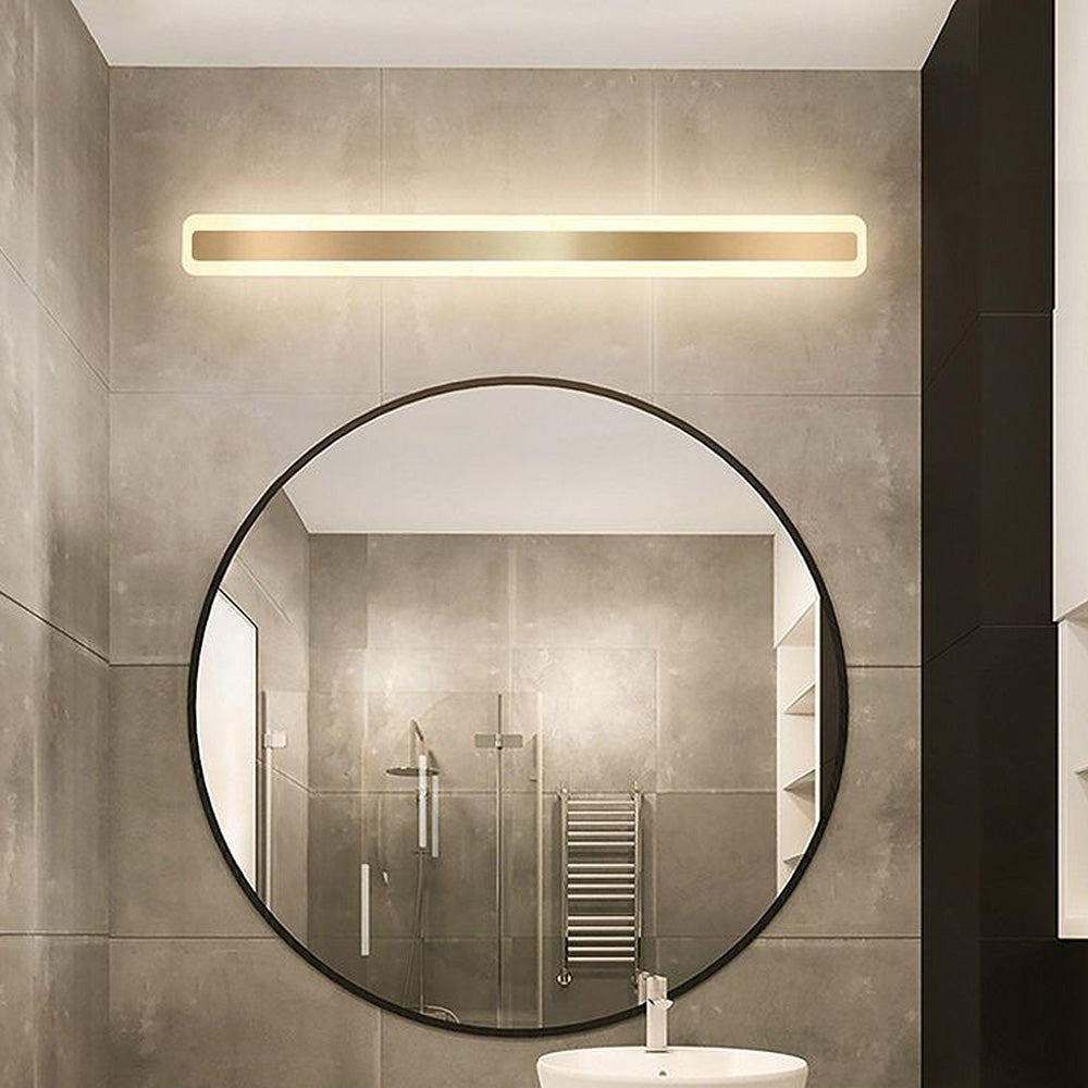 Iluminación de espejo LED blanca, lámpara de pared moderna para baños, estilo elegante y funcional.