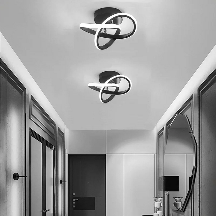 Luz de techo LED con cambio de color, diseño moderno para un hogar elegante y funcional.