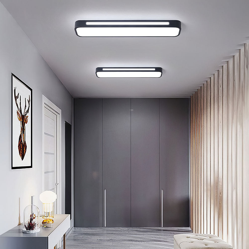 Lámpara de techo LED minimalista, estilo nórdico, iluminación interior eficiente para el hogar.