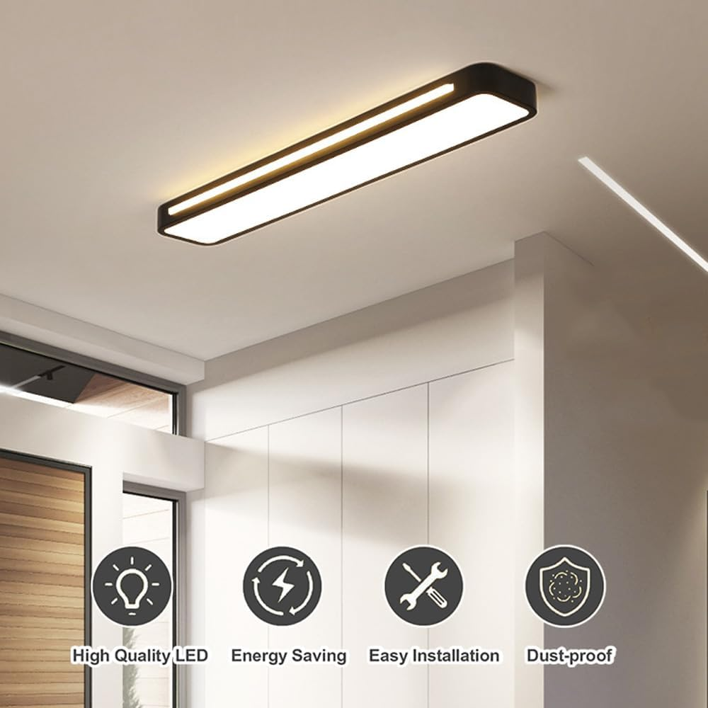 Luz LED de techo, color blanco, estilo nórdico, para iluminación interior del hogar.