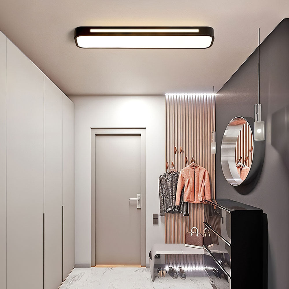 Luminaria de techo LED, diseño escandinavo simple y eficiente para dormitorios modernos.