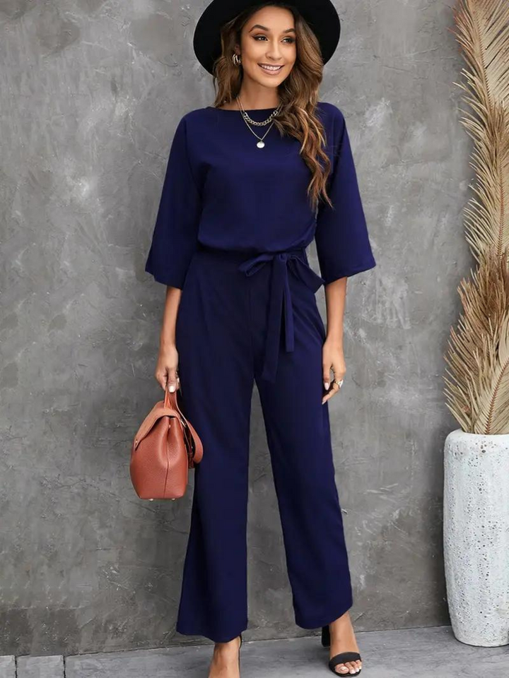 Mono de moda para mujer, pierna ancha, estilo sofisticado para eventos especiales y fiestas.