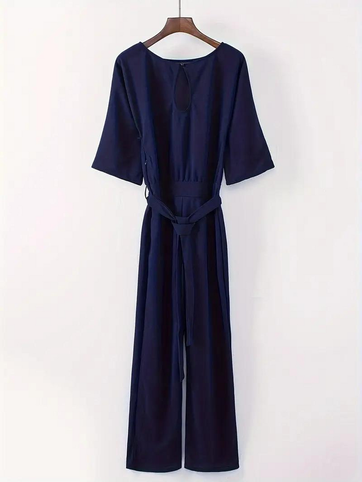 Estilo sofisticado: mono pierna ancha para mujer, ropa de fiesta elegante y atemporal.