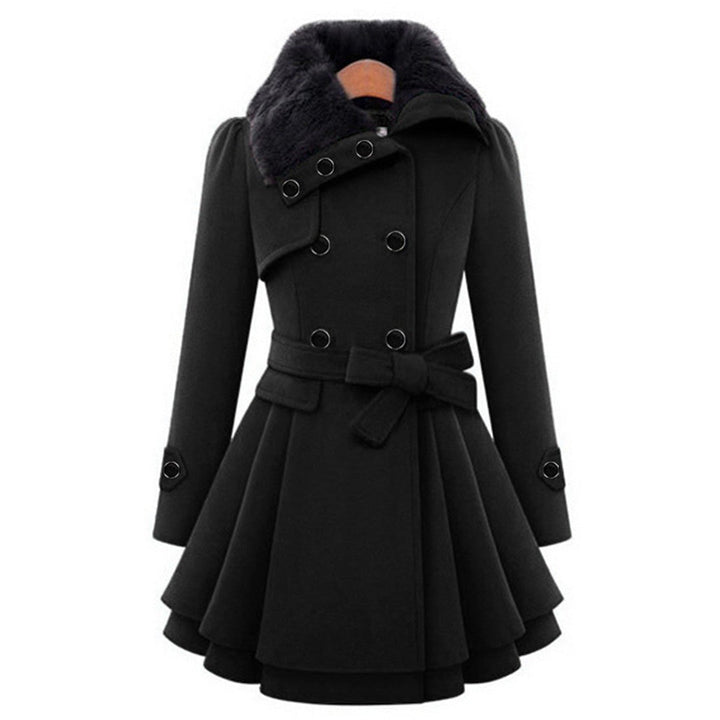 Chaqueta larga de invierno para mujer, estilo elegante y moda exterior. Cálida y confortable.
