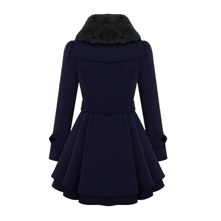 Abrigo largo cálido de invierno para mujer, con estilo y confort para los días fríos.