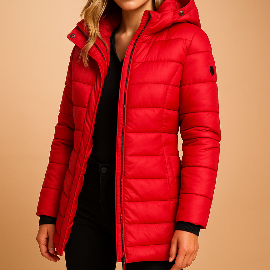 Abrigo ligero acolchado para mujer, de entretiempo. Chaqueta de plumón versátil, cálida y cómoda para otoño.