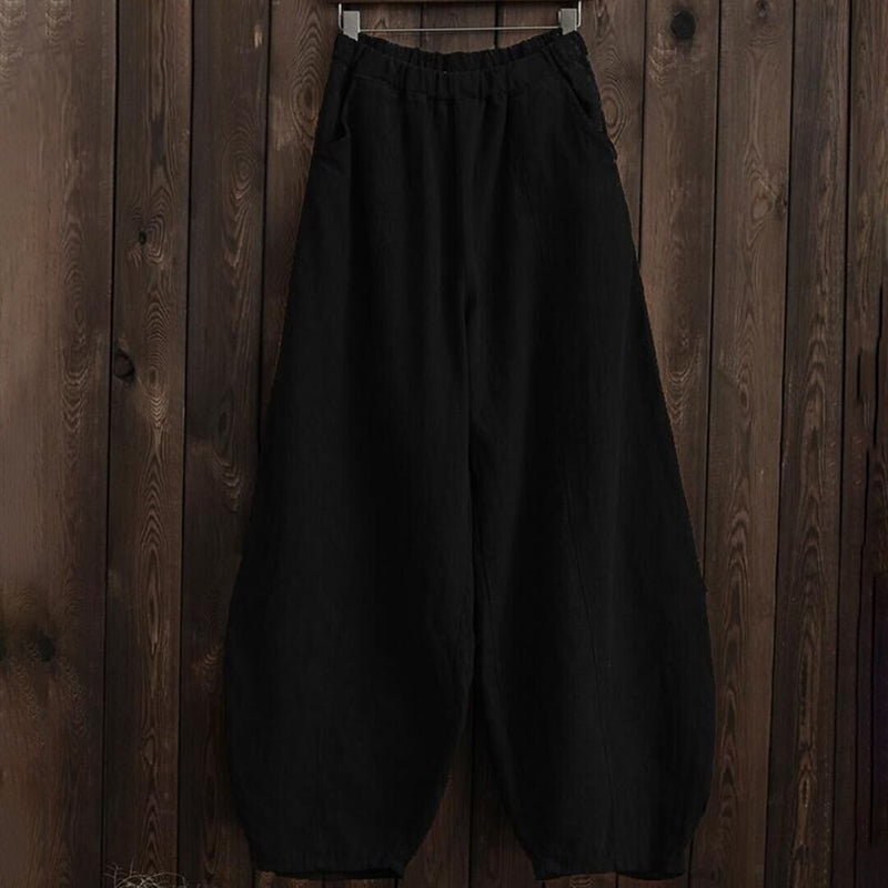 Pantalón de mujer cómodo de algodón, ideal para ocio, primavera y verano casual.