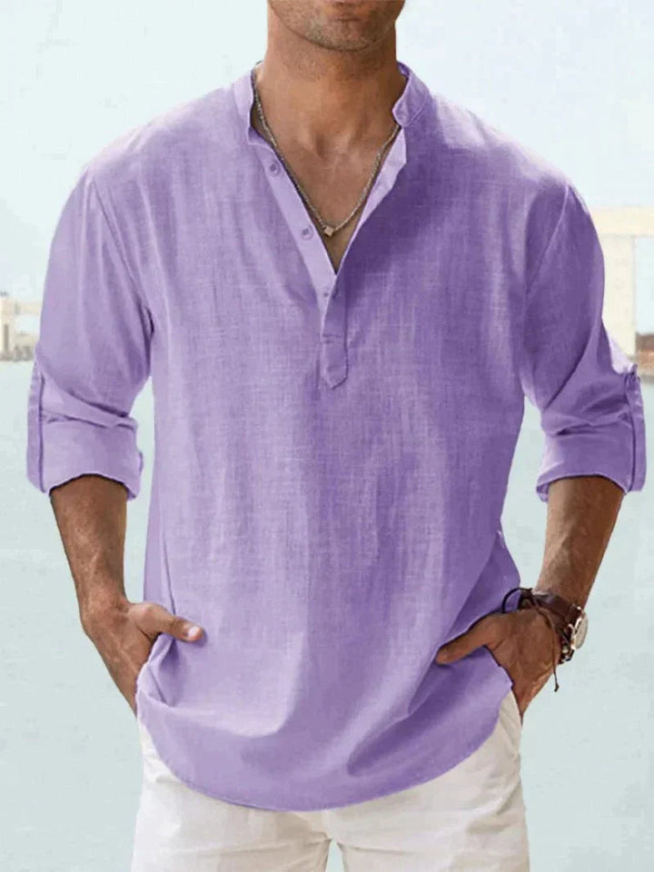 Camisa holgada de hombre, moda de verano casual y fresca, versátil y transpirable.