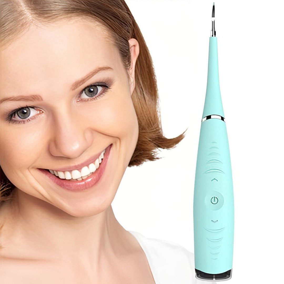 Escalador dental profesional para eliminar sarro y placa, mejorando la salud bucal y logrando dientes blancos.