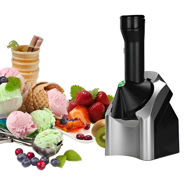 Máquina de helados compacta para postres caseros. Haz sorbetes y helados saludables rápidamente. Diseño fácil de usar.