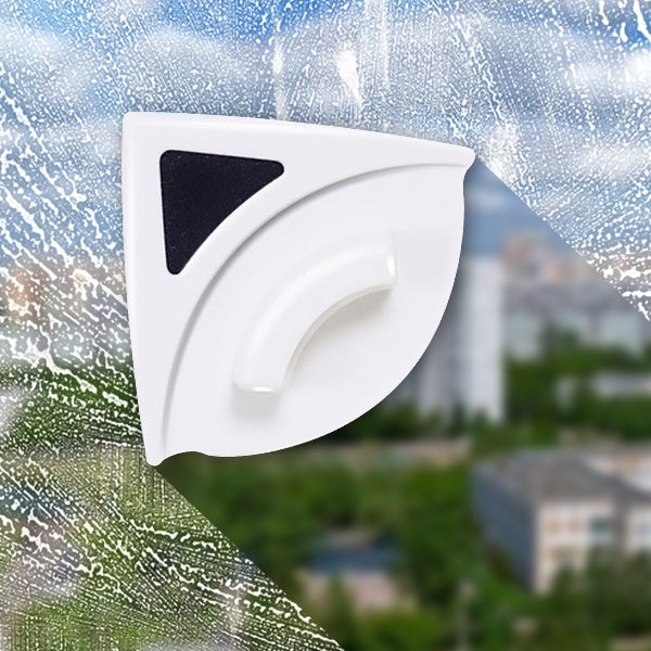 Limpiador de ventanas magnético doble cara para cristales. Ideal para limpieza segura y rápida de pisos altos.