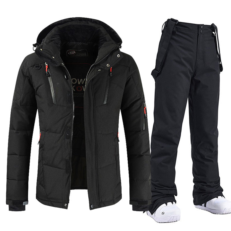 Pantalón de nieve térmico acolchado para hombre. Ofrece máxima protección contra frío extremo y humedad.