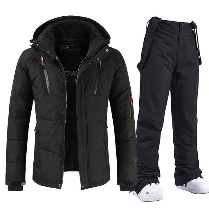 Pantalón de nieve térmico acolchado para hombre. Ofrece máxima protección contra frío extremo y humedad.
