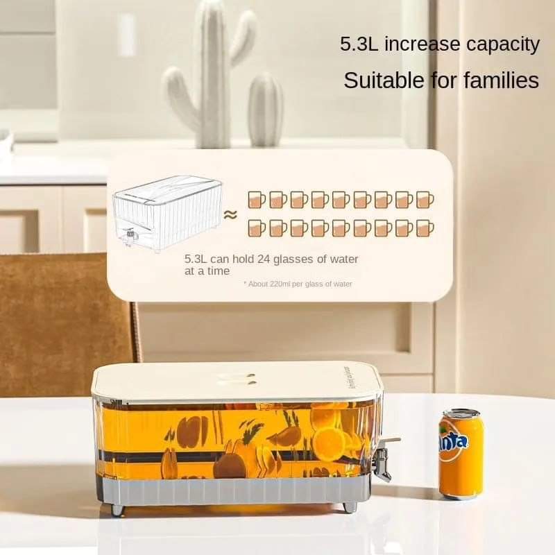 Dispensador de bebidas de vidrio duradero para fiesta, hogar y uso en cocina. Con grifo, fácil de usar para cualquier bebida fría.