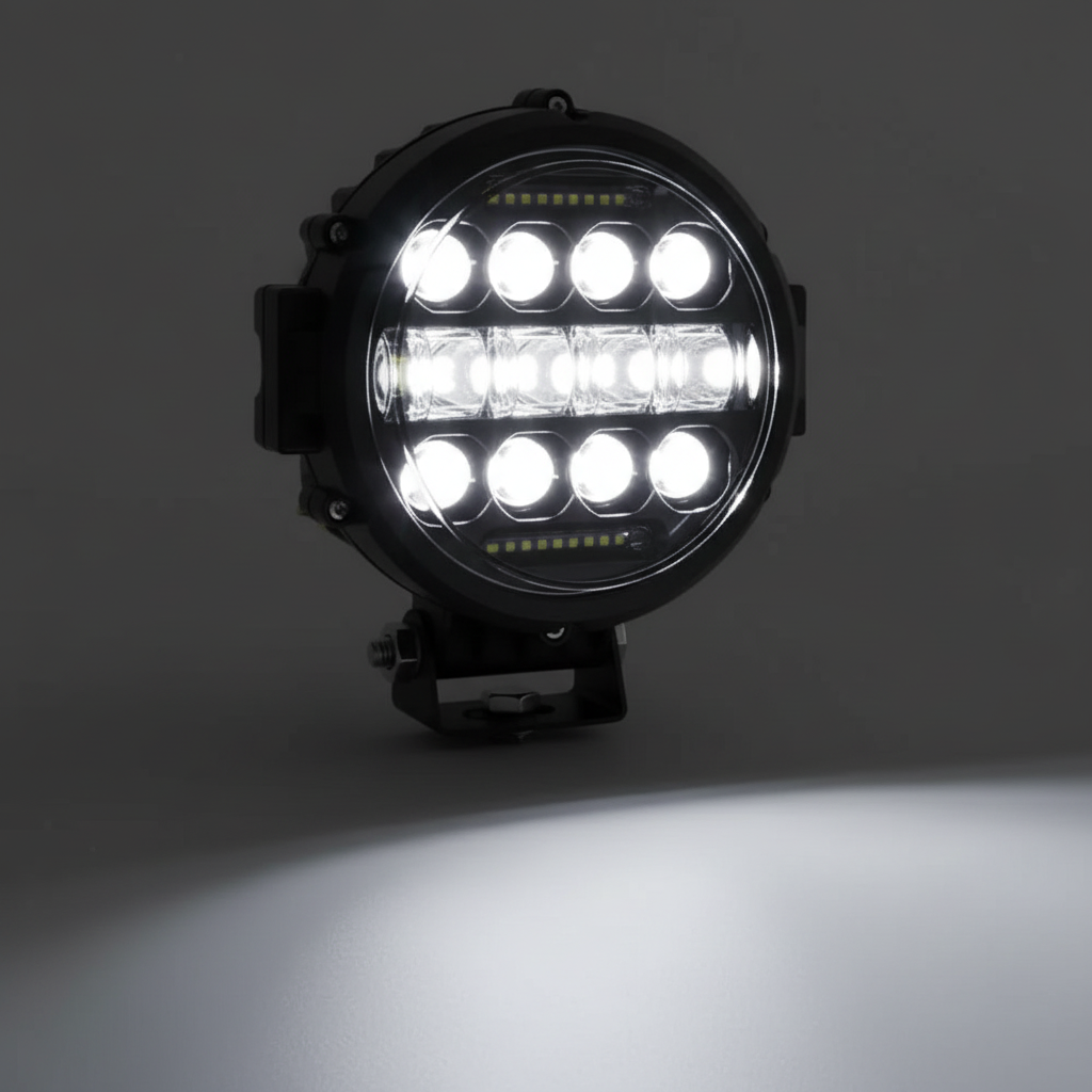 Barra de luz LED automotriz de aluminio, resistente, para 4x4. Proyector de trabajo de largo alcance y potente.