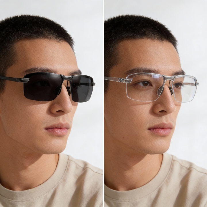 Protección UV400: Gafas de sol polarizadas fotocromáticas para hombre. Visión clara, antideslumbrante para día y noche.