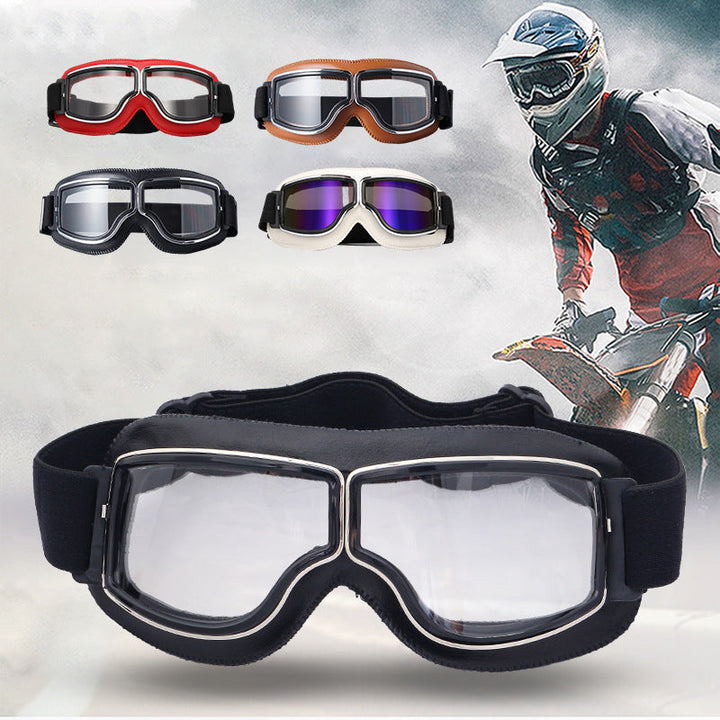 Accesorios de moto: gafas plegables vintage unisex con diseño clásico y protección solar.