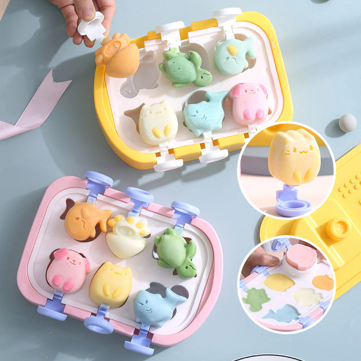 Disfruta el verano con helados caseros hechos con moldes de silicona. Postres DIY fáciles y divertidos para niños.