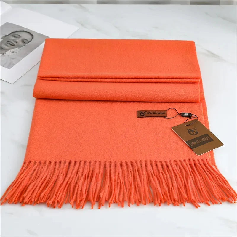 Chal de cachemira suave y cálido para mujer, un regalo de lujo ideal para cualquier ocasión.
