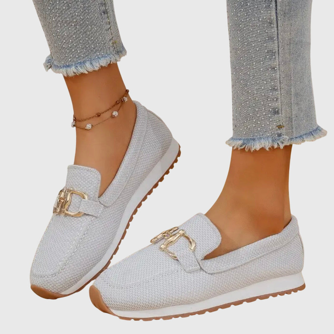 Zapatos mocasín de malla para mujer, ligeros y cómodos, ideales para primavera y verano, estilo chic.