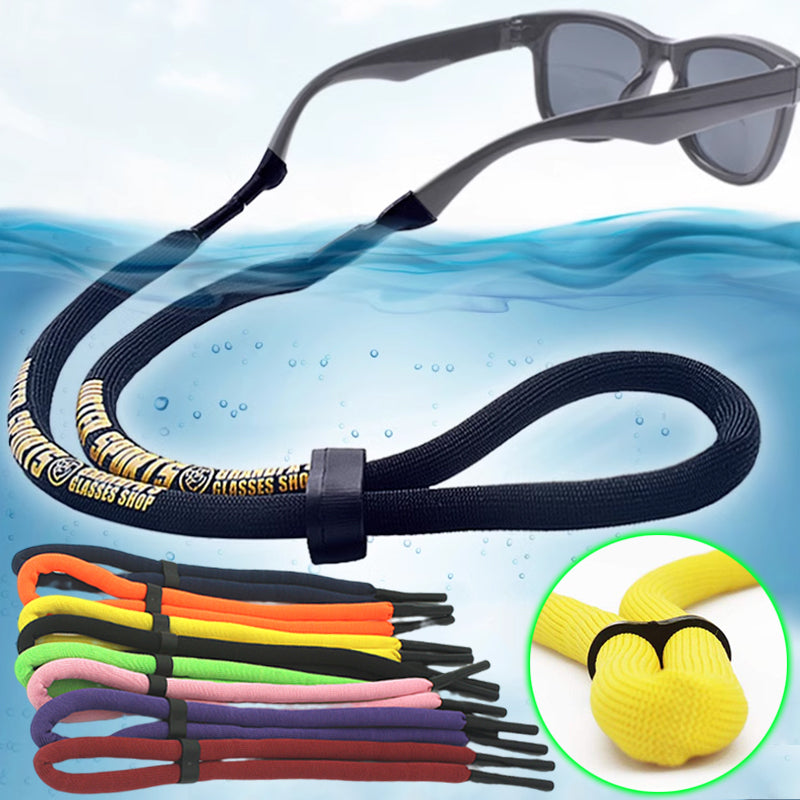 Correa flotante unisex para gafas, ideal deportes acuáticos como natación y kayak. Asegura tus lentes.