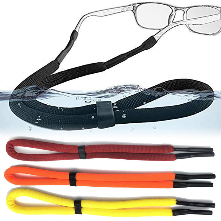 Evita perder tus gafas con esta correa flotante acuática. Ideal para natación, kayak, y cualquier deporte en el agua.