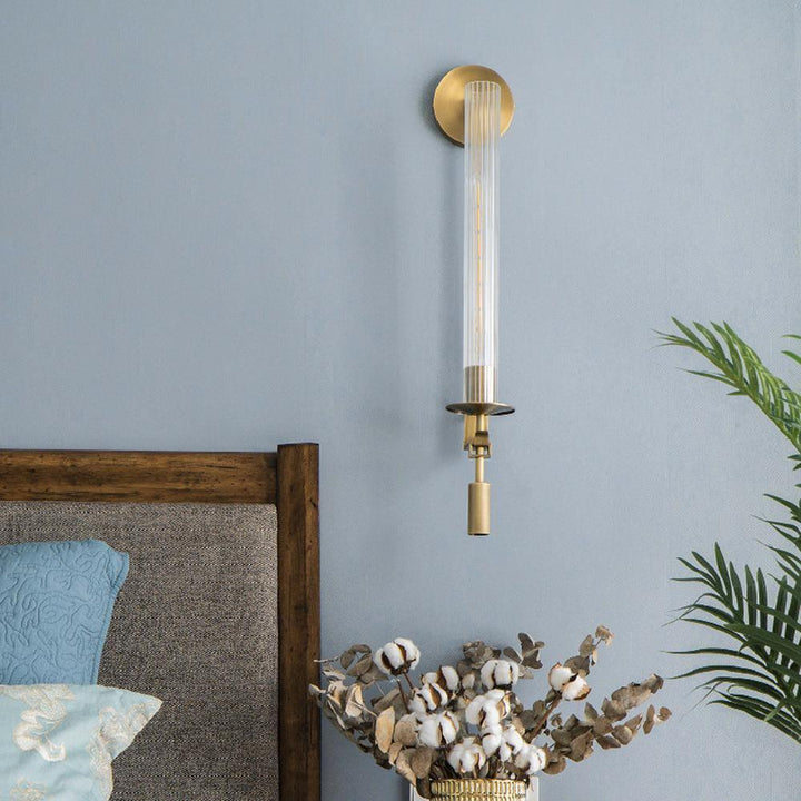 Decoración de hogar: Lámpara de pared de diseño retro con vidrio para luz suave en cualquier habitación.