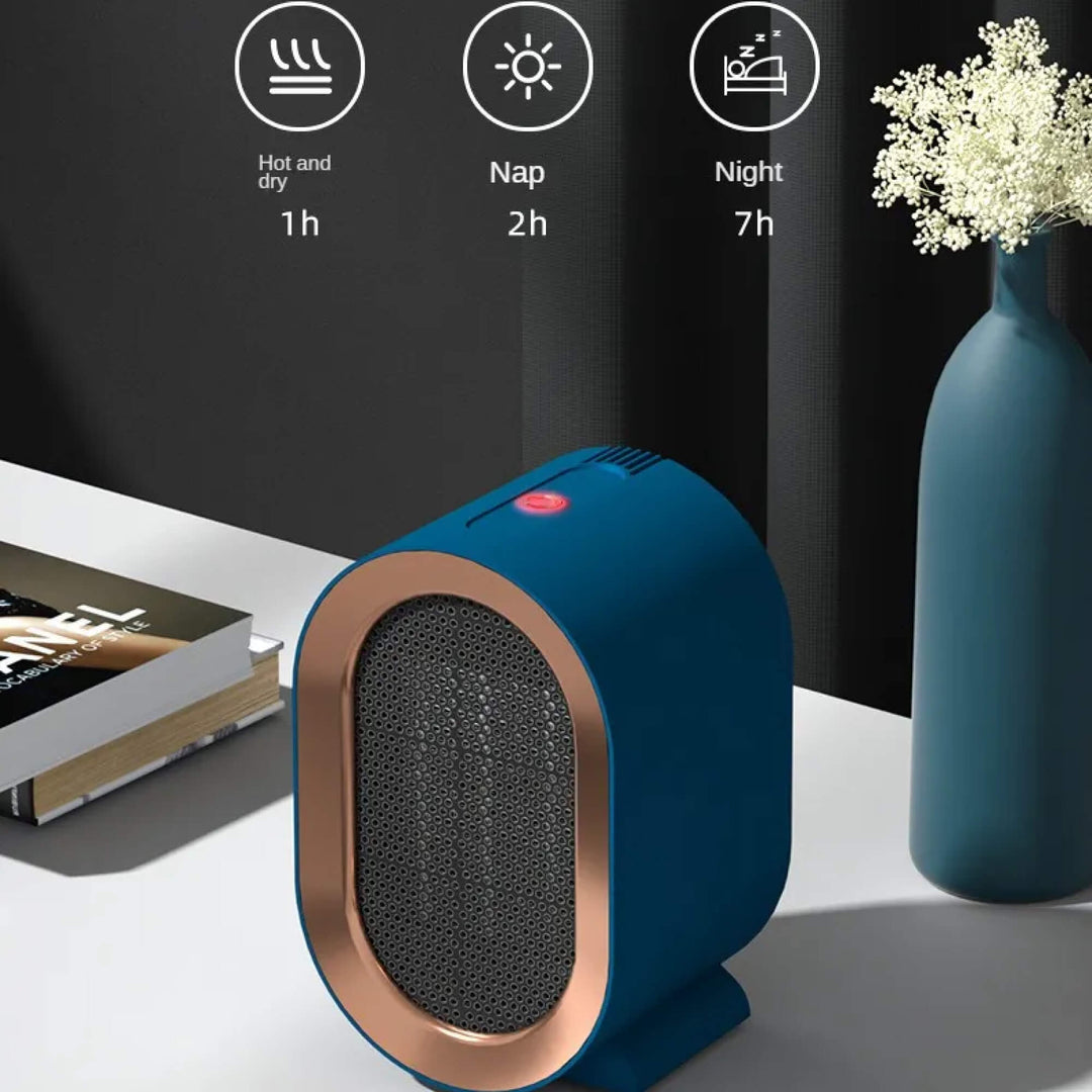 Calefactor portátil para el hogar. Calentamiento rápido y ahorro de energía en dormitorio o sala.