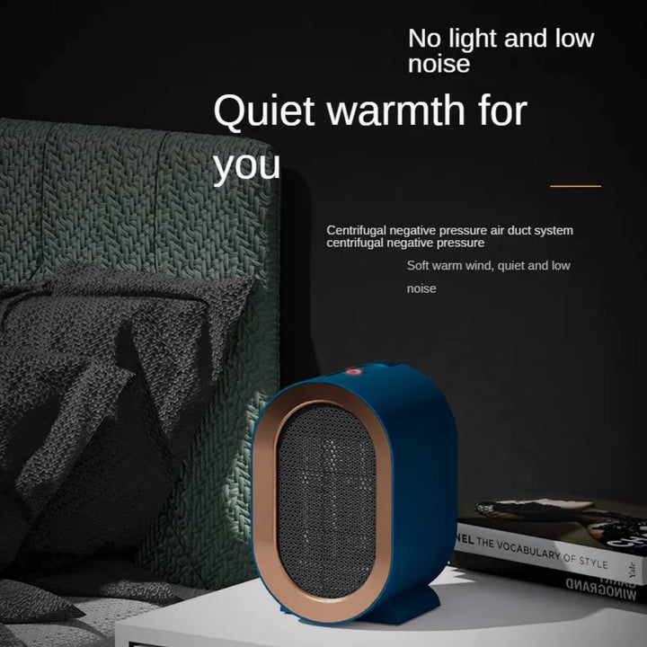 Calentador eléctrico de calor rápido y eficaz para el invierno. Calefacción personal para el hogar.