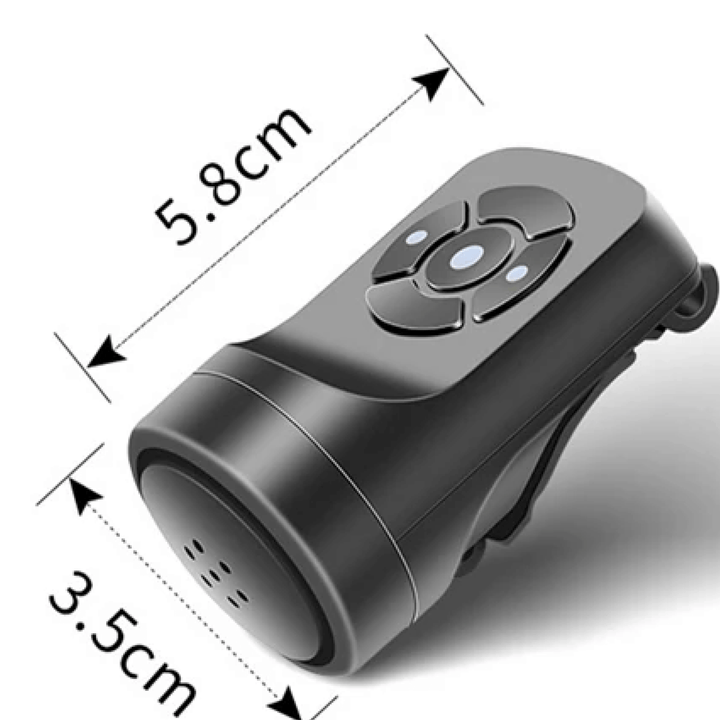 Dispositivo antirrobo USB para bicicleta, bocina integrada que alerta de peligros y protege tu ciclismo.