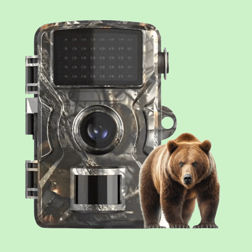 Cámara de caza 16MP 1080P con visión nocturna, ideal para monitoreo de fauna y seguridad exterior.