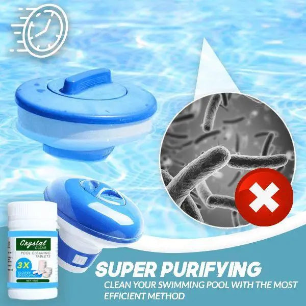 Tableta desinfectante de disolución rápida que elimina algas y bacterias, manteniendo el agua cristalina de tu piscina.