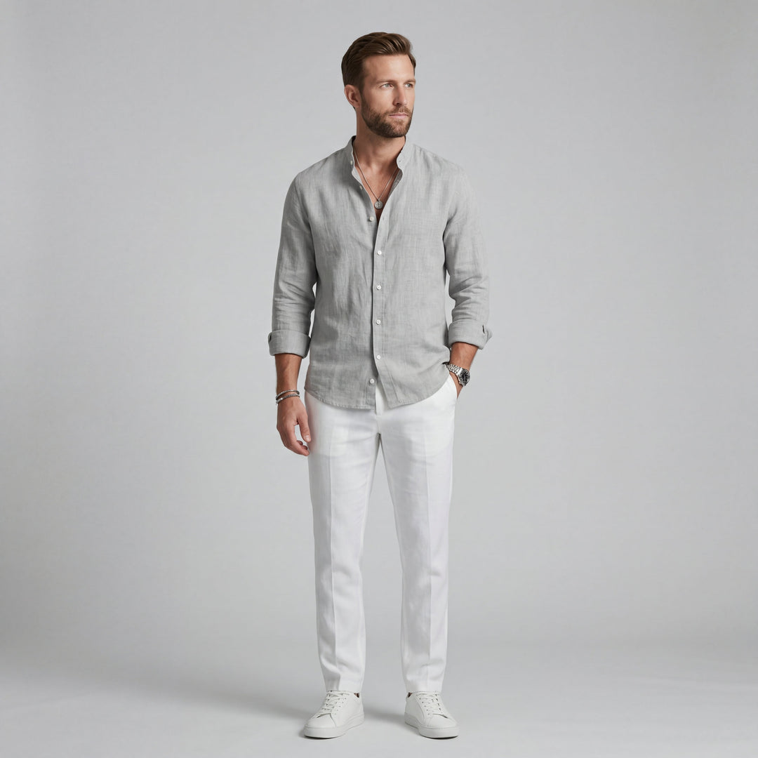 Camisa de moda para hombre, estilo casual elegante, perfecta para verano y primavera, muy fresca.