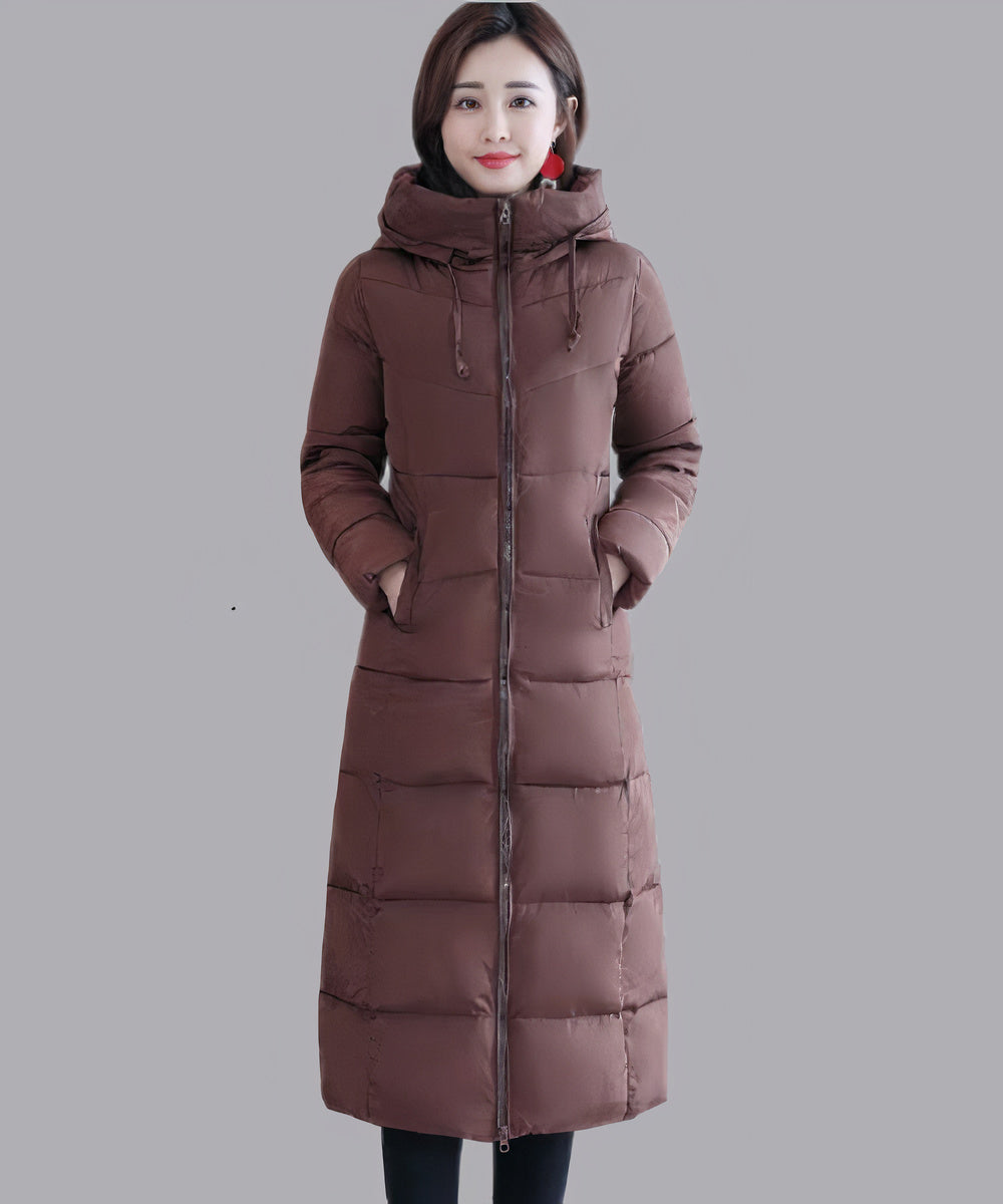 Abrigo largo versátil para mujer. Chaqueta de invierno con estilo, moderna y que ofrece calidez.