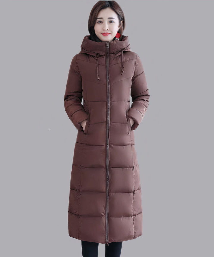 Abrigo largo versátil para mujer. Chaqueta de invierno con estilo, moderna y que ofrece calidez.
