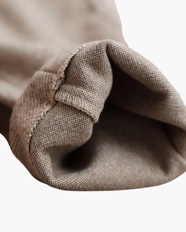 Pantalones de mujer de lana con tiro alto y pliegues, para otoño/invierno. Estilo elegante y casual, máxima comodidad.