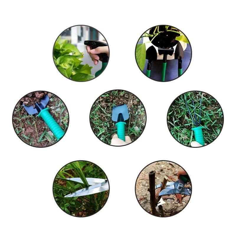 Regalo ideal para jardinero: set de herramientas de jardín para poda, plantación y horticultura. Acero inoxidable.